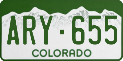 CO license plate ARY655