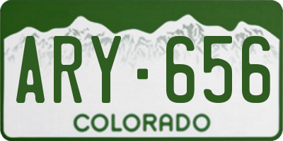CO license plate ARY656