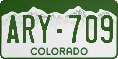 CO license plate ARY709