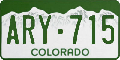CO license plate ARY715