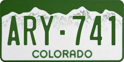 CO license plate ARY741