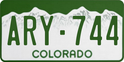 CO license plate ARY744