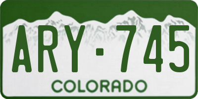 CO license plate ARY745