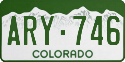 CO license plate ARY746