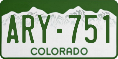CO license plate ARY751