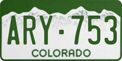 CO license plate ARY753