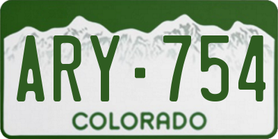 CO license plate ARY754
