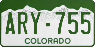 CO license plate ARY755