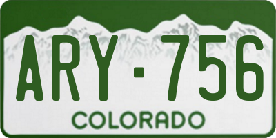 CO license plate ARY756