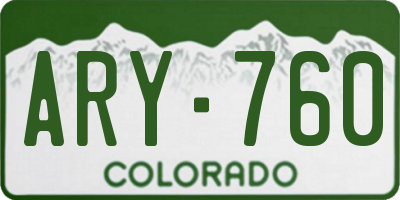 CO license plate ARY760