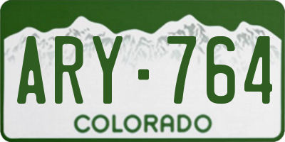 CO license plate ARY764