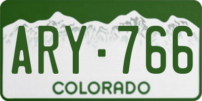 CO license plate ARY766