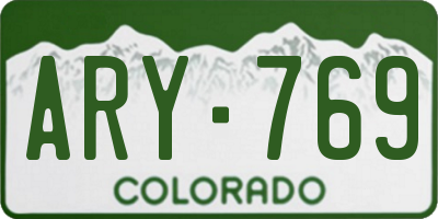 CO license plate ARY769