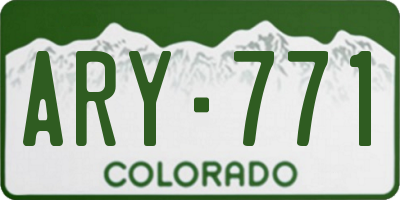 CO license plate ARY771