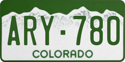 CO license plate ARY780