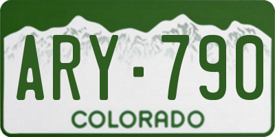CO license plate ARY790