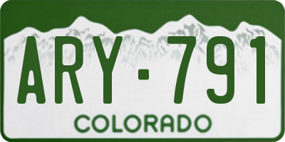CO license plate ARY791