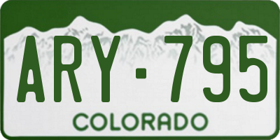 CO license plate ARY795