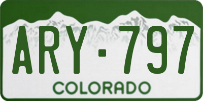 CO license plate ARY797