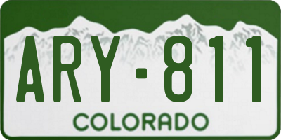 CO license plate ARY811