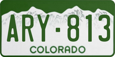CO license plate ARY813