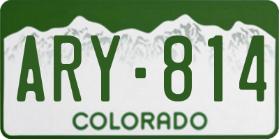 CO license plate ARY814