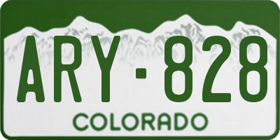 CO license plate ARY828