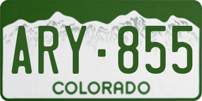 CO license plate ARY855