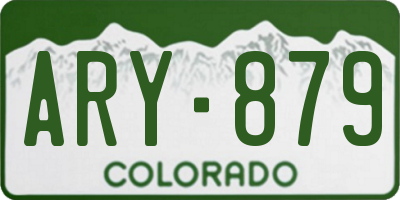 CO license plate ARY879