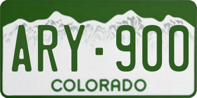 CO license plate ARY900