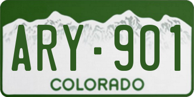 CO license plate ARY901