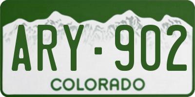 CO license plate ARY902