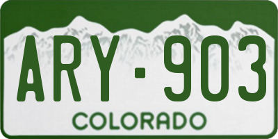 CO license plate ARY903
