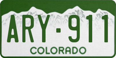 CO license plate ARY911