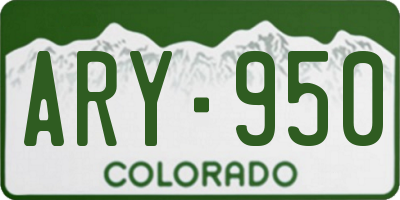 CO license plate ARY950