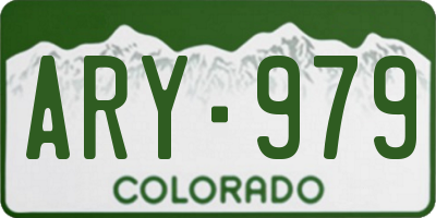 CO license plate ARY979