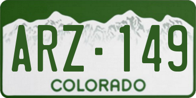CO license plate ARZ149
