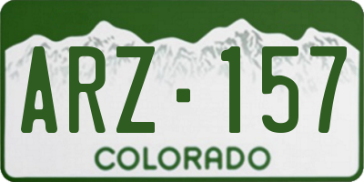 CO license plate ARZ157
