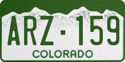 CO license plate ARZ159