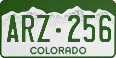 CO license plate ARZ256