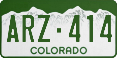 CO license plate ARZ414