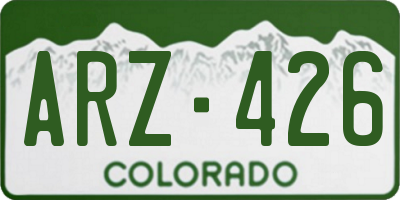 CO license plate ARZ426