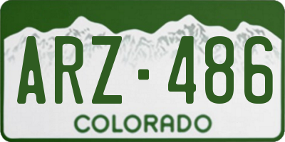 CO license plate ARZ486