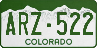 CO license plate ARZ522