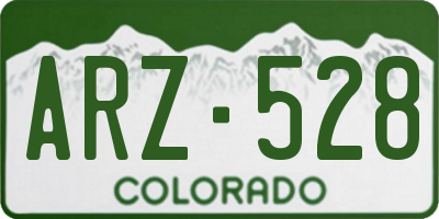 CO license plate ARZ528