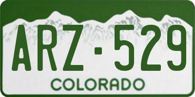 CO license plate ARZ529
