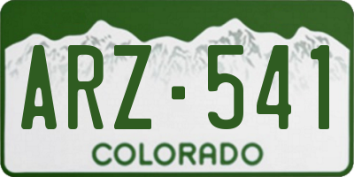 CO license plate ARZ541