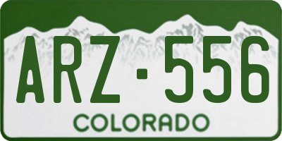 CO license plate ARZ556