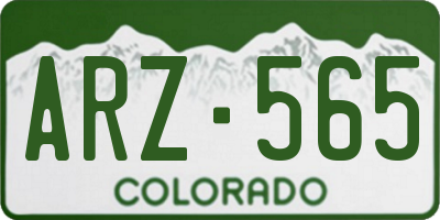 CO license plate ARZ565