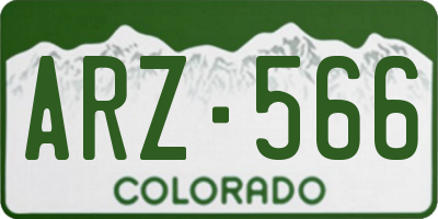 CO license plate ARZ566